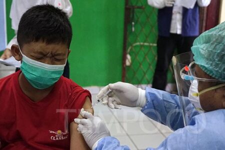 واکسیناسیون کودکان ۶ تا ۱۱ ساله اندونزیایی علیه کرونا